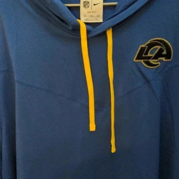Men's Los Angeles Rams Nike Royal Sideline Pop Performance Pullover - Picture 3 of 11